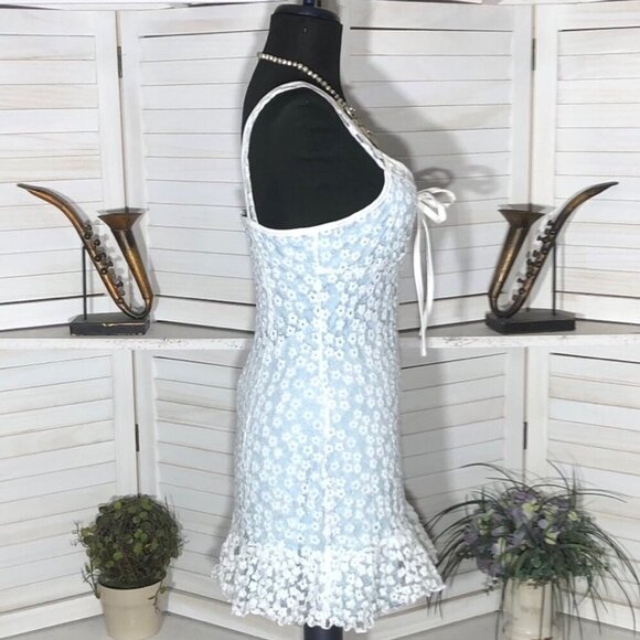 Shein Cami Slip Dress Embroidered Mesh Size 4 - Picture 7 of 12